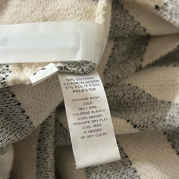 LOFT Gray and White Open Front Cardigan - Picture 5 of 5